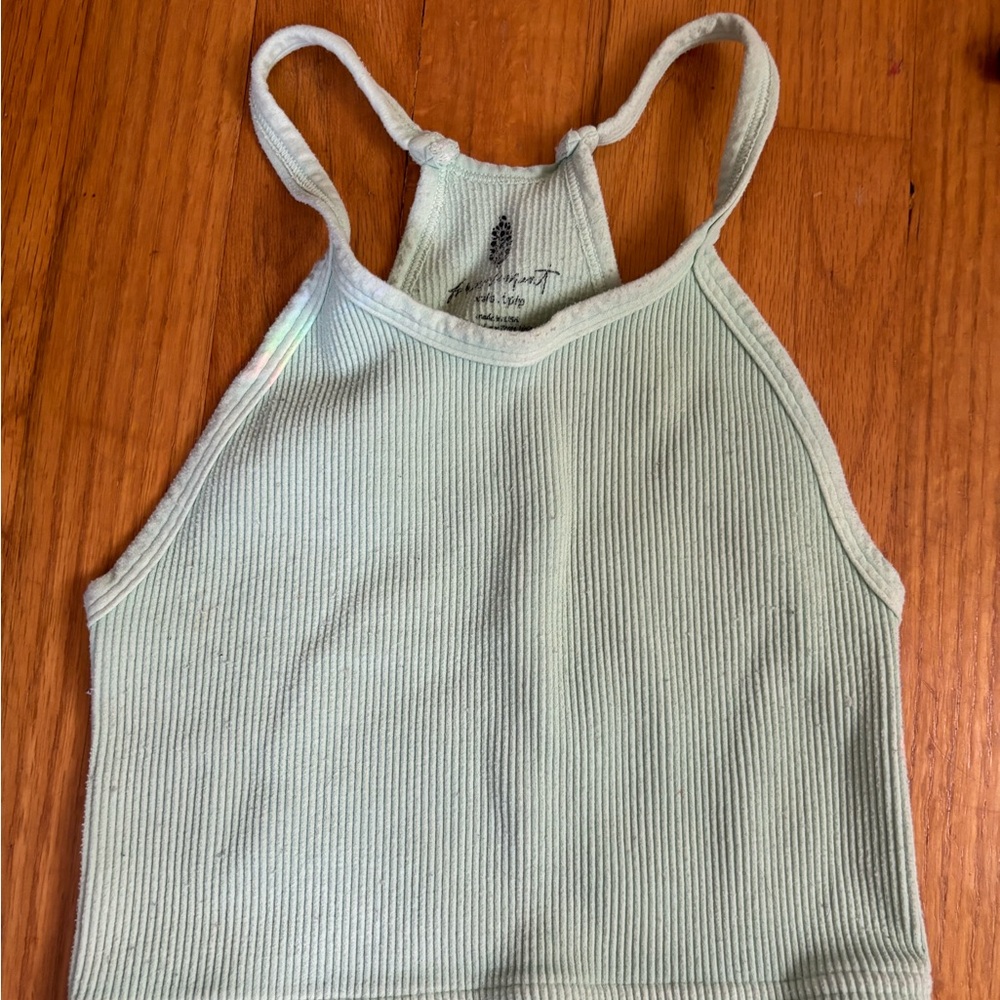 Free People Mint Green Ribbed Tank